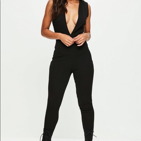 missguided plunge jumpsuit